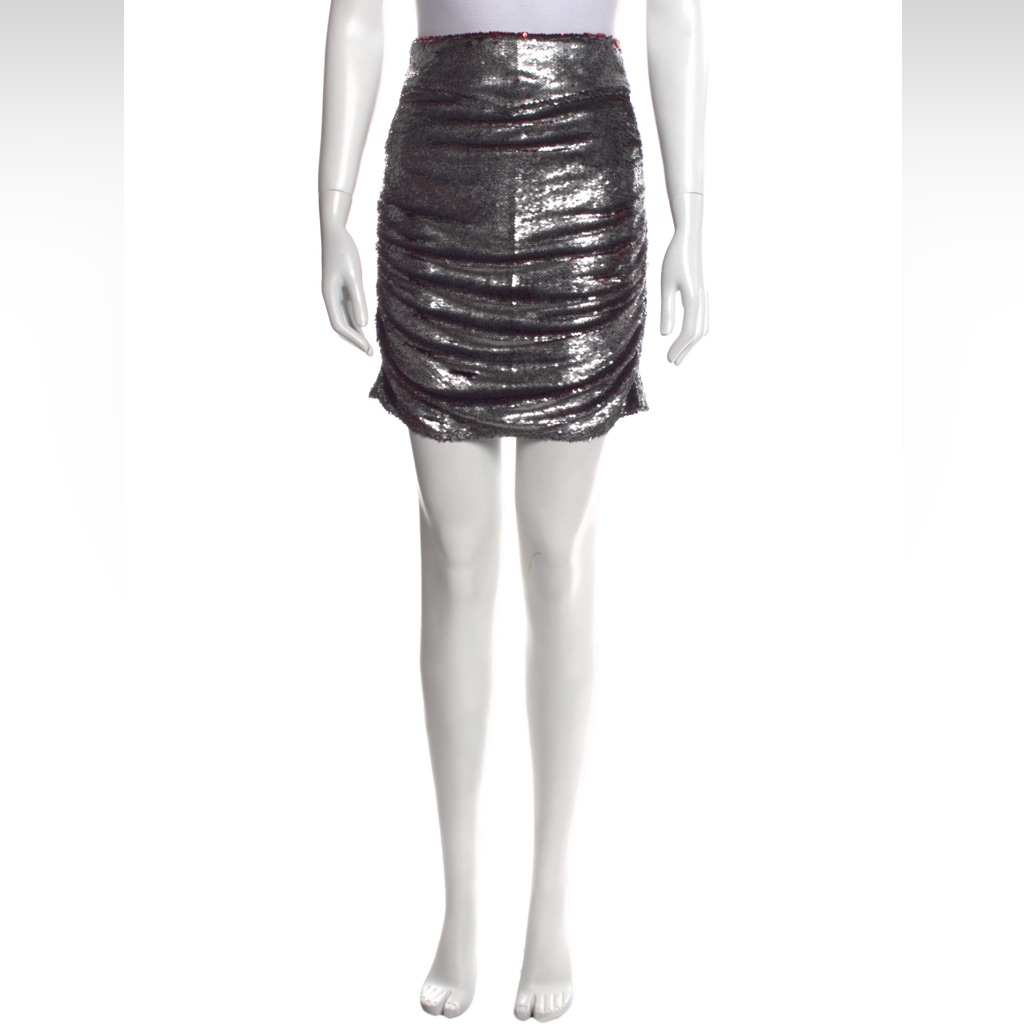 Iro Dreaming Ruched Sequin Embellishments Mini Skirt